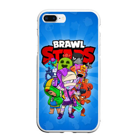 Чехол для iPhone 7Plus/8 Plus матовый с принтом BRAWL STARS в Санкт-Петербурге, Силикон | Область печати: задняя сторона чехла, без боковых панелей | 8 bit | 8 бит | brawl stars | brawler | crow | emz | leon | nita | sandy | spike | бравл старз | бравлер | ворон | леон | нита | спайк | сэнди | эмз