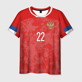 Мужская футболка 3D с принтом Dzyuba home EURO 2020 в Санкт-Петербурге, 100% полиэфир | прямой крой, круглый вырез горловины, длина до линии бедер | championship | cup | dzyuba | russia | tdrfifa19 | world | артем | дзюба | европы | мира | мундиаль | россия | чемпионат