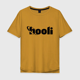 Мужская футболка хлопок Oversize с принтом Силиконовая долина Hooli в Санкт-Петербурге, 100% хлопок | свободный крой, круглый ворот, “спинка” длиннее передней части | hbo | hooli | silicon valley | кремниевая долина | сериал | силиконовая долина
