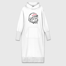 Платье удлиненное хлопок с принтом футболка ссср Гагарин в Санкт-Петербурге,  |  | гагарин | космос | ракета | ссср