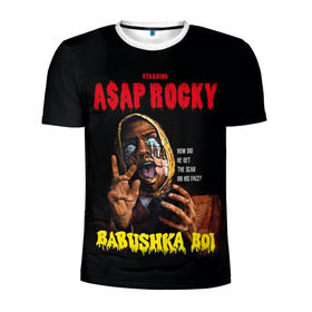 Мужская футболка 3D спортивная с принтом BABUSHKA BOI в Санкт-Петербурге, 100% полиэстер с улучшенными характеристиками | приталенный силуэт, круглая горловина, широкие плечи, сужается к линии бедра | Тематика изображения на принте: aap | aap rocky | asap | asap rocky | babushka | babushka boi | babushka boy