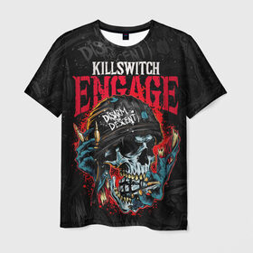 Мужская футболка 3D с принтом Killswitch Engage в Санкт-Петербурге, 100% полиэфир | прямой крой, круглый вырез горловины, длина до линии бедер | killswitch engage | kse | metal | группы | метал | музыка | рок
