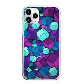 Чехол для iPhone 11 Pro матовый с принтом Кубы в Санкт-Петербурге, Силикон |  | абстрактно | абстрактные | абстрактный | абстрактным | абстракция | кубики | кубические | кубический | кубическое | кубы | неон | неонка | неоновые | разноцветные | светящиеся | цветное | цветные