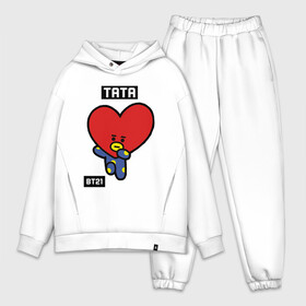 Мужской костюм хлопок OVERSIZE с принтом TATA BT21 в Санкт-Петербурге,  |  | bt21 | bts | chimmy | cooky | koya | love yourself. | mang | rj | shooky | tata | бт21 | бтс