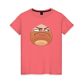 Женская футболка хлопок с принтом ОРЕХУС в Санкт-Петербурге, 100% хлопок | прямой крой, круглый вырез горловины, длина до линии бедер, слегка спущенное плечо | справедливо | справедливость | фруктовощи