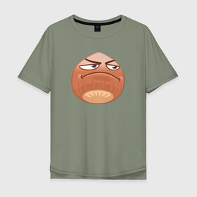 Мужская футболка хлопок Oversize с принтом ОРЕХУС в Санкт-Петербурге, 100% хлопок | свободный крой, круглый ворот, “спинка” длиннее передней части | справедливо | справедливость | фруктовощи