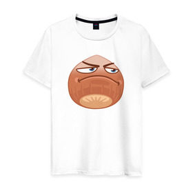 Мужская футболка хлопок с принтом ОРЕХУС в Санкт-Петербурге, 100% хлопок | прямой крой, круглый вырез горловины, длина до линии бедер, слегка спущенное плечо. | справедливо | справедливость | фруктовощи
