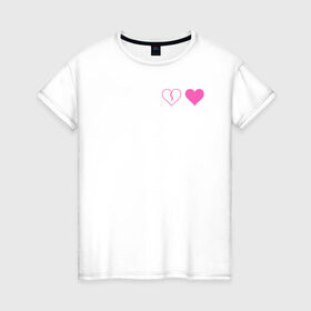 Женская футболка хлопок с принтом Yungblud heart в Санкт-Петербурге, 100% хлопок | прямой крой, круглый вырез горловины, длина до линии бедер, слегка спущенное плечо | 