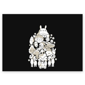Поздравительная открытка с принтом Тоторо в Санкт-Петербурге, 100% бумага | плотность бумаги 280 г/м2, матовая, на обратной стороне линовка и место для марки
 | anime | hayao miyazaki | japanese | meme | miyazaki | piano | studio ghibli | tokyo | totoro | гибли | котобус | мой | мэй | сацуки | сосед | сусуватари | тонари | тоторо | хаяо миядзаки
