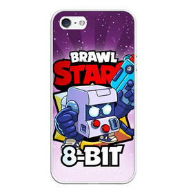 Чехол для iPhone 5/5S матовый с принтом BRAWL STARS 8-BIT в Санкт-Петербурге, Силикон | Область печати: задняя сторона чехла, без боковых панелей | 8 bit | 8 бит | brawl stars | brawl stars 8 bit | brawler | бравл старз | бравлер