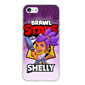 Чехол для iPhone 5/5S матовый с принтом BRAWL STARS SHELLY в Санкт-Петербурге, Силикон | Область печати: задняя сторона чехла, без боковых панелей | brawl stars | brawl stars shelly | brawler | shelly | бравл старз | бравлер | шелли