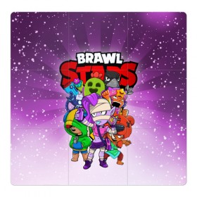 Магнитный плакат 3Х3 с принтом BRAWL STARS в Санкт-Петербурге, Полимерный материал с магнитным слоем | 9 деталей размером 9*9 см | 8 bit | 8 бит | brawl stars | brawler | crow | emz | leon | nita | sandy | spike | бравл старз | бравлер | ворон | леон | нита | спайк | сэнди | эмз