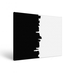 Холст прямоугольный с принтом Черным по белому в Санкт-Петербурге, 100% ПВХ |  | black | white | белый | инь | чб | черный | янь