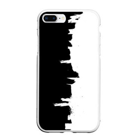 Чехол для iPhone 7Plus/8 Plus матовый с принтом Черным по белому в Санкт-Петербурге, Силикон | Область печати: задняя сторона чехла, без боковых панелей | black | white | белый | инь | чб | черный | янь