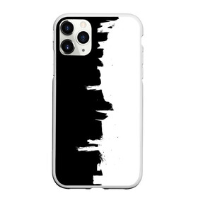 Чехол для iPhone 11 Pro матовый с принтом Черным по белому в Санкт-Петербурге, Силикон |  | black | white | белый | инь | чб | черный | янь