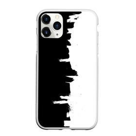 Чехол для iPhone 11 Pro Max матовый с принтом Черным по белому в Санкт-Петербурге, Силикон |  | black | white | белый | инь | чб | черный | янь