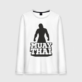 Мужской лонгслив хлопок с принтом Muay Thai в Санкт-Петербурге, 100% хлопок |  | mma | muay thai | бокс | борьба | дзюдо | единоборства | кикбоксинг | спорт