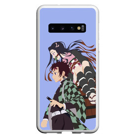 Чехол для Samsung Galaxy S10 с принтом Tanjirou & Nezuko в Санкт-Петербурге, Силикон | Область печати: задняя сторона чехла, без боковых панелей | demon | kamado | nezuko | slayer | tanjirou | камадо | камадо demon slaying corps | недзуко | незуко | нэдзуко | нэзуко | танджиро | тандзиро