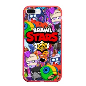 Чехол для iPhone 7/8 Plus матовый с принтом BRAWL STARS в Санкт-Петербурге, Силикон | Область печати: задняя сторона чехла, без боковых панелей | 