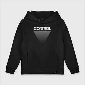 Детское худи Oversize хлопок с принтом Control Gradient Logo в Санкт-Петербурге, френч-терри — 70% хлопок, 30% полиэстер. Мягкий теплый начес внутри —100% хлопок | боковые карманы, эластичные манжеты и нижняя кромка, капюшон на магнитной кнопке | control | джесси | игра | контрол