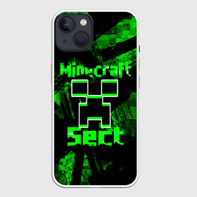 Чехол для iPhone 13 с принтом Minecraft в Санкт-Петербурге,  |  | game | minecraft | mojang ab | sect | игра | инди | майнкрафт | майнкрафт секта | секта