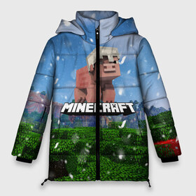 Женская зимняя куртка 3D с принтом Minecraft Майнкрафт в Санкт-Петербурге, верх — 100% полиэстер; подкладка — 100% полиэстер; утеплитель — 100% полиэстер | длина ниже бедра, силуэт Оверсайз. Есть воротник-стойка, отстегивающийся капюшон и ветрозащитная планка. 

Боковые карманы с листочкой на кнопках и внутренний карман на молнии | creeper | game | minecraft | блоки | грифер | игры | квадраты | компьютерная игра | крипер | маинкрафт | майн | майнкравт | майнкрафт