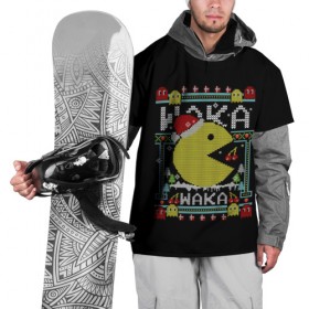 Накидка на куртку 3D с принтом Pac-man sweater в Санкт-Петербурге, 100% полиэстер |  | Тематика изображения на принте: cherry | christmas | holyday | new | pac man | pacman | snow | snowflakes | sweater | three | xmas | year | вишня | год | елка | клубника | новый | пакман | праздник | рождество | свитер