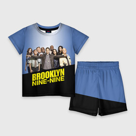 Детский костюм с шортами 3D с принтом Brooklyn Nine Nine в Санкт-Петербурге,  |  | 9 9 | 99 | andy | beatriz | brooklyn | detective | diaz | jake | nine nine | peralta | rosa | samberg | stephanie | беатрис | бруклин | детектив | джейк | перальта | роза | стефани | сэмберг | энди