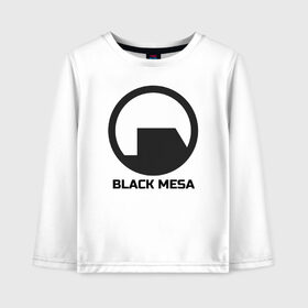 Детский лонгслив хлопок с принтом Black Mesa в Санкт-Петербурге, 100% хлопок | круглый вырез горловины, полуприлегающий силуэт, длина до линии бедер | alyx | black mesa | half life | half life 2 | халф лайф