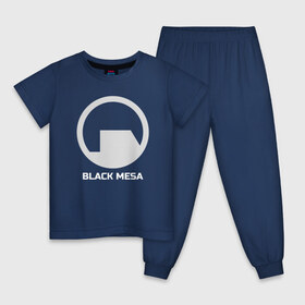Детская пижама хлопок с принтом Black Mesa в Санкт-Петербурге, 100% хлопок |  брюки и футболка прямого кроя, без карманов, на брюках мягкая резинка на поясе и по низу штанин
 | alyx | black mesa | half life | half life 2 | халф лайф
