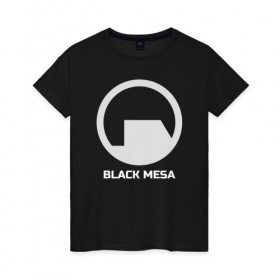 Женская футболка хлопок с принтом Black Mesa в Санкт-Петербурге, 100% хлопок | прямой крой, круглый вырез горловины, длина до линии бедер, слегка спущенное плечо | alyx | black mesa | half life | half life 2 | халф лайф