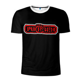 Мужская футболка 3D спортивная с принтом Purgen в Санкт-Петербурге, 100% полиэстер с улучшенными характеристиками | приталенный силуэт, круглая горловина, широкие плечи, сужается к линии бедра | moscow punks | punks | punks not dead | purgen | московские панки | панки | пурген