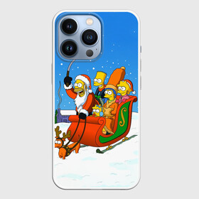 Чехол для iPhone 13 Pro с принтом Simpsons New Year в Санкт-Петербурге,  |  | Тематика изображения на принте: bart | christmas | family | homer | lisa | maggie | marge | new | santa | simpson | simpsons | snow | thesimpsons | xmas | year | барт | гомер | лиза | мардж | мегги | санта | семья | симпсоны