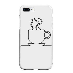 Чехол для iPhone 7Plus/8 Plus матовый с принтом Чашечку кофе? в Санкт-Петербурге, Силикон | Область печати: задняя сторона чехла, без боковых панелей | бариста | бармен | вкус | кардиограмма | кофе | кофеман | напиток | подача | профессия | хобби | чашка
