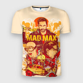 Мужская футболка 3D спортивная с принтом Безумный Макс в Санкт-Петербурге, 100% полиэстер с улучшенными характеристиками | приталенный силуэт, круглая горловина, широкие плечи, сужается к линии бедра | mad max. боевик | байкер | бандит | постапокалипсис | пустыня