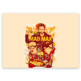 Поздравительная открытка с принтом Безумный Макс в Санкт-Петербурге, 100% бумага | плотность бумаги 280 г/м2, матовая, на обратной стороне линовка и место для марки
 | mad max. боевик | байкер | бандит | постапокалипсис | пустыня