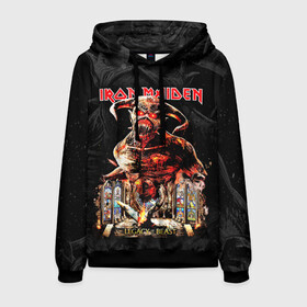 Мужская толстовка 3D с принтом Iron Maiden в Санкт-Петербурге, 100% полиэстер | двухслойный капюшон со шнурком для регулировки, мягкие манжеты на рукавах и по низу толстовки, спереди карман-кенгуру с мягким внутренним слоем. | heavy metal | iron maiden | metal | айрон мейден | группы | метал | музыка | рок | хеви метал