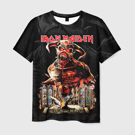 Мужская футболка 3D с принтом Iron Maiden в Санкт-Петербурге, 100% полиэфир | прямой крой, круглый вырез горловины, длина до линии бедер | Тематика изображения на принте: heavy metal | iron maiden | metal | айрон мейден | группы | метал | музыка | рок | хеви метал