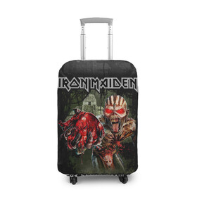 Чехол для чемодана 3D с принтом Iron Maiden в Санкт-Петербурге, 86% полиэфир, 14% спандекс | двустороннее нанесение принта, прорези для ручек и колес | heavy metal | iron maiden | metal | айрон мейден | группы | метал | музыка | рок | хеви метал