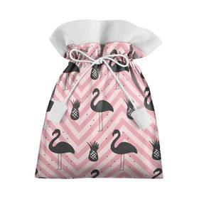 Подарочный 3D мешок с принтом Черный фламинго в Санкт-Петербурге, 100% полиэстер | Размер: 29*39 см | animal | bird | flamingo | pink | pnik flamingo | животные | птицы | розовый | розовый фламинго | фламинго