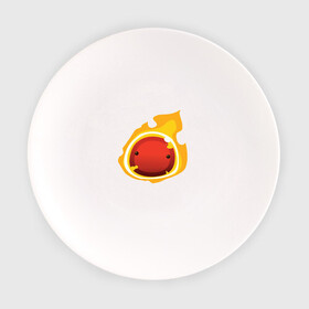 Тарелка с принтом Огненный слайм-мини версия в Санкт-Петербурге, фарфор | диаметр - 210 мм
диаметр для нанесения принта - 120 мм | slime rancher