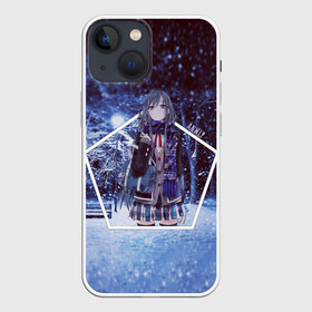 Чехол для iPhone 13 mini с принтом Snow Bunny Girl в Санкт-Петербурге,  |  | no yume wo minai | seishun buta yarou | wa bunny girl senpai | аниме | глупый | девочки зайки | девушка | зима | манга | мечту | не понимает | ночь | парк | свет | свин | снег | этот