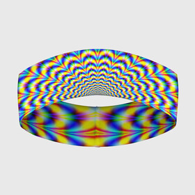 Повязка на голову 3D с принтом Пульсация в Санкт-Петербурге,  |  | abstract | abstraction | texture | абстракция | геометрия | иллюзия | обман зрения | оптический узор | текстура