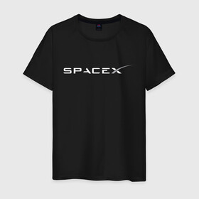 Мужская футболка хлопок с принтом SPACEX - ИЛОН МАСК (НА СПИНЕ). в Санкт-Петербурге, 100% хлопок | прямой крой, круглый вырез горловины, длина до линии бедер, слегка спущенное плечо. | elon musk | spacex | американский предприниматель | изобретатель | илон маск | инвестор | инженер