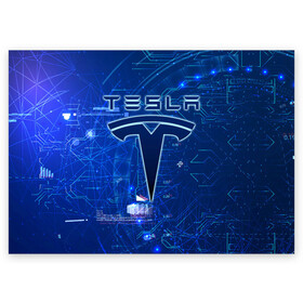 Поздравительная открытка с принтом Tesla в Санкт-Петербурге, 100% бумага | плотность бумаги 280 г/м2, матовая, на обратной стороне линовка и место для марки
 | cybertruck | elon reeve musk | model 3 | pickup | tech | technology | tesla | грузовик | илон маск | кибер | моторс | пикап | тесла