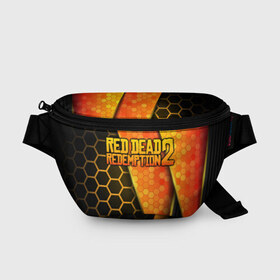 Поясная сумка 3D с принтом Red Dead Redemption 2 в Санкт-Петербурге, 100% полиэстер | плотная ткань, ремень с регулируемой длиной, внутри несколько карманов для мелочей, основное отделение и карман с обратной стороны сумки застегиваются на молнию | 