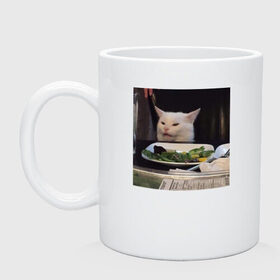 Кружка с принтом мемная картинка с котом в Санкт-Петербурге, керамика | объем — 330 мл, диаметр — 80 мм. Принт наносится на бока кружки, можно сделать два разных изображения | кот | котэ | кошка | мем | прикол | фотография
