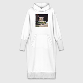 Платье удлиненное хлопок с принтом мемная картинка с котом в Санкт-Петербурге,  |  | кот | котэ | кошка | мем | прикол | фотография
