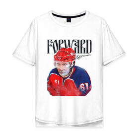 Мужская футболка хлопок Oversize с принтом FORWARD в Санкт-Петербурге, 100% хлопок | свободный крой, круглый ворот, “спинка” длиннее передней части | 
