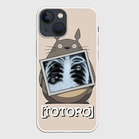 Чехол для iPhone 13 mini с принтом My Neighbor Totoro рентген в Санкт-Петербурге,  |  | anime | hayao miyazaki | japanese | meme | miyazaki | piano | studio ghibli | tokyo | totoro | гибли | котобус | мой | сосед | сусуватари | тонари | тоторо | хаяо миядзаки